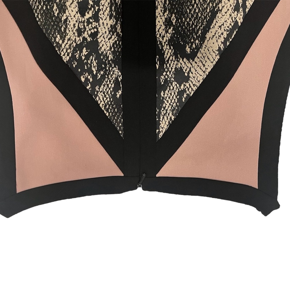 Jay Godfrey Snake Skin Print Color-Block Mini Dre… - image 7